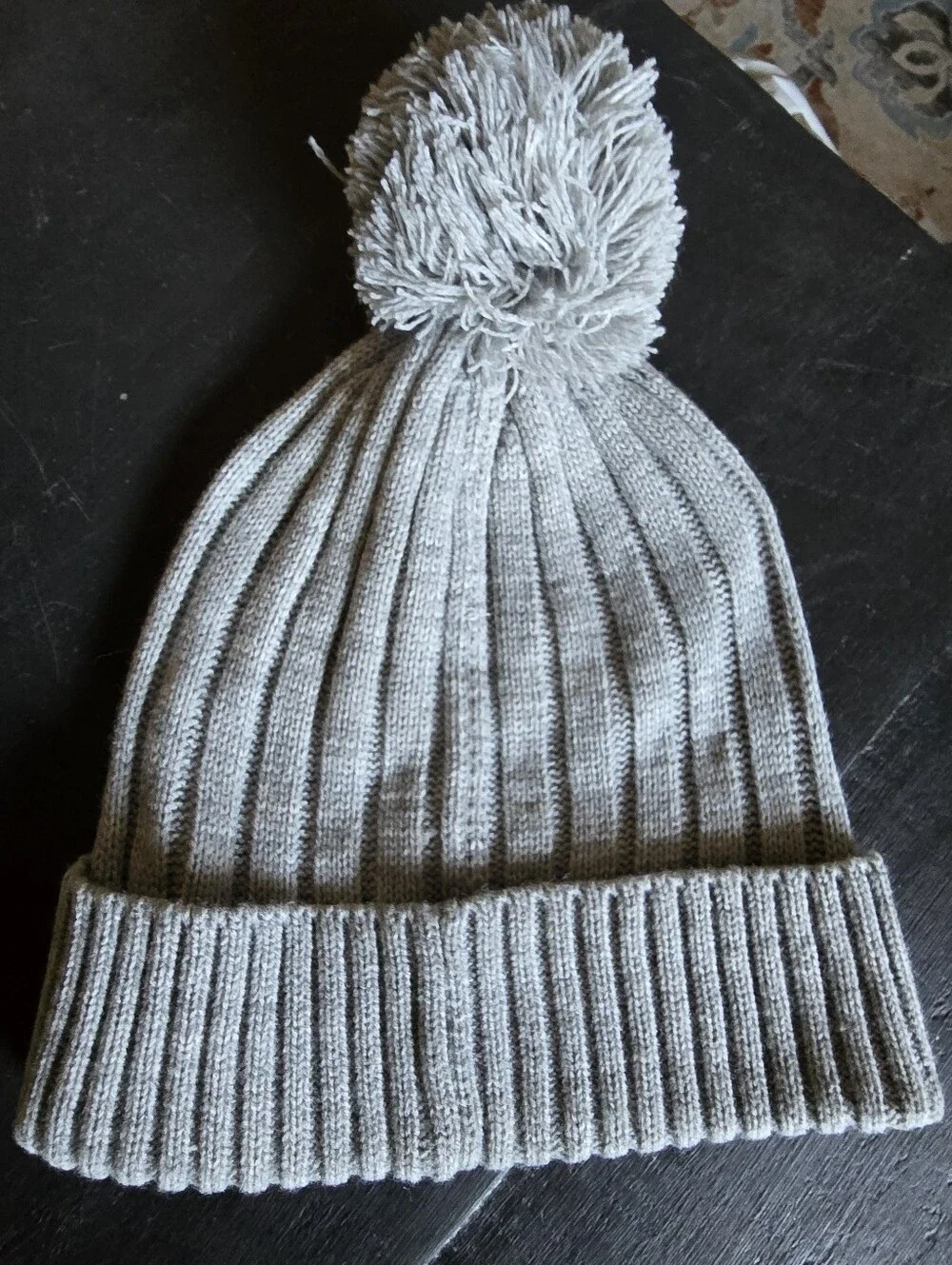 Michael Kors Kids Gray Pom Beanie with Logo